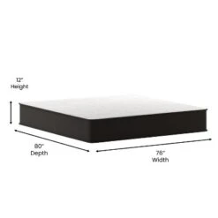Flash Furniture Dream 12 Inch Hybrid Mattress, High Density Foam And Pocket Spring Mattress In A Box, CertiPur-US Certified Foam -Homcom Crosley Shop GUEST dd79e305 9ede 4d0c 9763 5dc57f107083