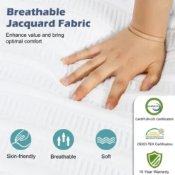 Costway Twin XL Adjustable Bed Mattress 3D CNC Cutting & Jacquard Fabric Cover -Homcom Crosley Shop GUEST ddd8fa83 bbd4 48e7 9016 d17cfbbc869b