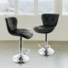 Elama 2 Piece Diamond Tufted Faux Leather Adjustable Bar Stool In Black With Chrome Base 2 Elama 2 Piece Diamond Tufted Faux Leather Adjustable Bar Stool In Black With Chrome Base -Homcom Crosley Shop GUEST de2c7672 c8c9 4752 9c36 390829082207