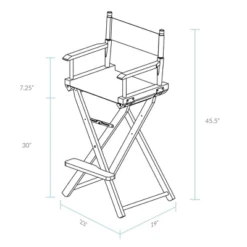 Bar-Height Director's Chair - Natural Frame 19 Bar-Height Director's Chair - Natural Frame -Homcom Crosley Shop GUEST de6271ed 1ea5 48bb b481 25c72b76e12b