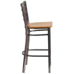Emma And Oliver 2 Pack Clear Coated Ladder Back Metal Restaurant Barstool -Homcom Crosley Shop GUEST dec5d9cd 8ec5 40e1 ba92 6842281eeedf