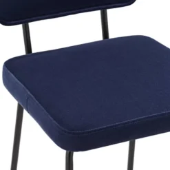 Studio 55D Marc Swivel Bar Stools Set Of 2 Black Gold 29 1/4" High Mid Century Modern Blue Cushion Backrest Footrest Kitchen Counter Height Island -Homcom Crosley Shop GUEST df9b2c17 72e5 46b3 8fe7 d33dfff9be9e