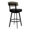 30" Frisco Faux Leather Metal Barstool Black/Gray Wood Back - Armen Living 1 30" Frisco Faux Leather Metal Barstool Black/Gray Wood Back - Armen Living -Homcom Crosley Shop GUEST df9b7e88 ecb0 4285 a83c 49431b8d74e6