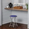 Hastings Home 18-Inch Padded Portable Folding Stool Stool With 300lb Capacity, Royal Blue -Homcom Crosley Shop GUEST dfbd6ec4 0c42 4de8 8680 c4e14c42fc3f