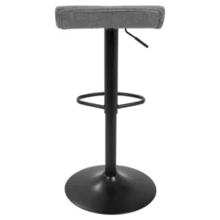 Set Of 2 Ale Xl Contemporary Adjustable Barstool - Black And Gray - Lumisource -Homcom Crosley Shop GUEST e0778408 927d 4051 8067 5c2fcdaa3db5