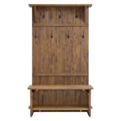 70" Bethel Acacia Wood Hall Tree Natural - Alaterre Furniture -Homcom Crosley Shop GUEST e0a84553 a4f3 40d7 b0d1 2320e077576d