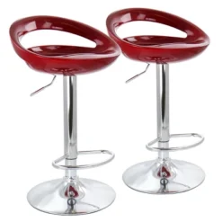 Elama 2 Piece Retro Adjustable Bar Stool With Chrome Base -Homcom Crosley Shop GUEST e2386681 5d0c 4b78 8b95 1b52c64c7c96