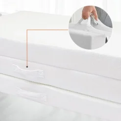 Cheer Collection 4" Tri-Fold Mattress With Soft Rayon From Bamboo Washable Cover -Homcom Crosley Shop GUEST e2840b8a 8d45 4b83 ad4a a6030b14f317