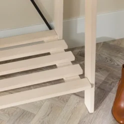 68" Solid Wood X Back Angled Hall Tree White Wash - Saracina Home -Homcom Crosley Shop GUEST e2ae4dbe a162 490a ba4c 92c18c571466