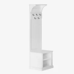 Waylon Rustic Farmhouse Solid Wood Tall Hall Tree - Saracina Home -Homcom Crosley Shop GUEST e33932e1 f9a8 49e6 8f98 942aa206a60c