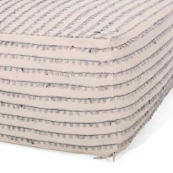 Gaddie Boho Rectangular Bean Bag Ottoman White/Gray/Black - Christopher Knight Home -Homcom Crosley Shop GUEST e3444652 3376 4582 819c 7ba37e680a05