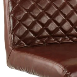 Elama 2 Piece Adjustable Tufted Faux Leather Bar Stool In Glossy Cherry With Chrome Base -Homcom Crosley Shop GUEST e3bfe177 1fd4 45be aa6c e39555655e6d