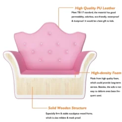 Costway Pink Kids Sofa Armrest Chair Couch Children Toddler Birthday Gift W/ Ottoman 14 Costway Pink Kids Sofa Armrest Chair Couch Children Toddler Birthday Gift W/ Ottoman -Homcom Crosley Shop GUEST e46bfa2c c5e1 4f7a 8577 1a77ffebb487