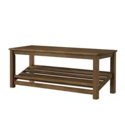 Modern Farmhouse Solid Wood Shoe Storage Entry Bench Rustic Oak - Saracina Home -Homcom Crosley Shop GUEST e4bec1b0 3914 41be b49b 83f9d48c1416