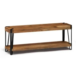 48" Ryegate Live Edge Wood Bench With Coat Hooks Set Natural - Alaterre Furniture -Homcom Crosley Shop GUEST e5eb9da2 17d4 4c37 a7d3 a1247585c7a7