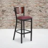 Emma And Oliver Black Decorative Slat Back Metal Restaurant Dining Barstool -Homcom Crosley Shop GUEST e61e6d25 7c73 4017 9561 0e5e0b022ebe