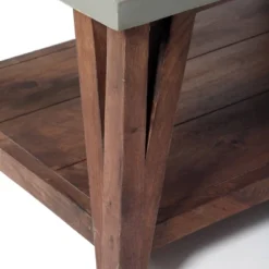 Brookside Entryway Coat Hook And Bench Concrete Coated Top And Wood Light Gray/Brown - Alaterre Furniture -Homcom Crosley Shop GUEST e76c5e67 4960 4476 9a1b 5bd1f4546488