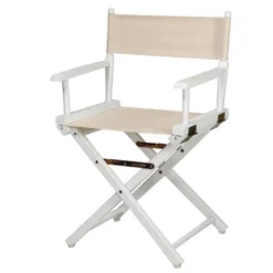 Director's Chair - White Frame -Homcom Crosley Shop GUEST e7df3455 3bef 4642 9c77 bb9a8fa61c9f