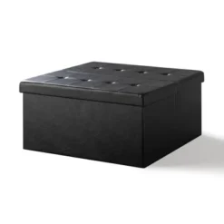 30" Button Tufted Folding Storage Ottoman Bench And Coffee Table With Smart Lift Top - Mellow -Homcom Crosley Shop GUEST e8168c0a 56e1 4b36 a749 717f8db3d1ea