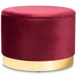 Marisa Velvet Upholstered Storage Ottoman - Baxton Studio -Homcom Crosley Shop GUEST e88b2fcb c4e0 4cff 81b8 a4d1f8564052