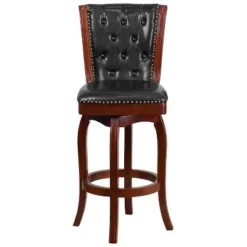 Flash Furniture 30'' High Wood Barstool With Button Tufted Back And LeatherSoft Swivel Seat 8 Flash Furniture 30'' High Wood Barstool With Button Tufted Back And LeatherSoft Swivel Seat -Homcom Crosley Shop GUEST e88f7f0c f0c5 41c7 a2dc 73a637e8779e
