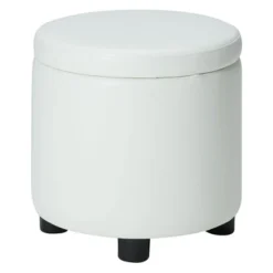 Designs4Comfort Round Accent Storage Ottoman - Breighton Home -Homcom Crosley Shop GUEST e8d3da66 a308 42d2 89ec 1ae1fcf65d19