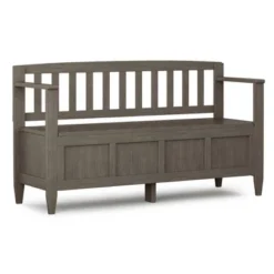 48" Riverside Solid Wood Entryway Storage Bench - Wyndenhall -Homcom Crosley Shop GUEST e90ac22d da9e 495e 933f e179a83385ac