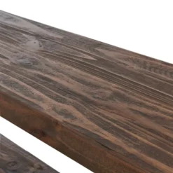 48" Pomona Solid Wood And Metal Entryway Bench Brown - Alaterre Furniture -Homcom Crosley Shop GUEST e9b2f539 6bca 45cd 89dc fbdf59f417b6