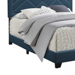 Queen Ishiko Bed Dark Teal Fabric - Acme Furniture -Homcom Crosley Shop GUEST e9dfb031 a65b 442e 84b6 7c875b4cb556