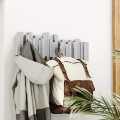 Umbra Sticks Multi Hook Coat Rack Modern Unique, Space-Saving Coat Hanger With 5 Flip-Down Hooks Gray -Homcom Crosley Shop GUEST eaaa3896 f5bc 4ba5 99ed e8050f359c01