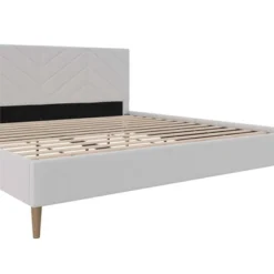 Venus Tufted Upholstered Bed Gray Linen - Room & Joy -Homcom Crosley Shop GUEST eac0a4f0 2cf3 4e09 ad0d 9d77e40d3991