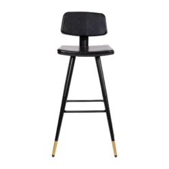 Flash Furniture Kora Commercial Grade Low Back Barstools-LeatherSoft Upholstery-Iron Frame-Integrated Footrest-Gold Tipped Legs-Set Of 2 -Homcom Crosley Shop GUEST eb0921ac 92ea 4808 b8ef 3a49686512da