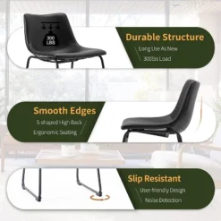 Dreama Retro Side Chair Dining Chair With Metal Legs For Kitchen, Living, Dining Room, Set Of 2,The Pop Home 15 Dreama Retro Side Chair Dining Chair With Metal Legs For Kitchen, Living, Dining Room, Set Of 2,The Pop Home -Homcom Crosley Shop GUEST eb947747 291a 4ffc 8d5c 9fe0fb55c24f