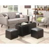 Sheridan Storage Bench W/2 Side Ottomans Black - Breighton Home 1 Sheridan Storage Bench W/2 Side Ottomans Black - Breighton Home -Homcom Crosley Shop GUEST eb978592 d123 4208 acd5 1b2e62218180