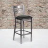 Flash Furniture Clear Coated ''X'' Back Metal Restaurant Barstool -Homcom Crosley Shop GUEST ebe6fd33 db19 421d 9511 5ec869e10176