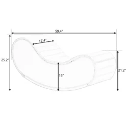 Modern Faux Leather Curved Rocking Chaise Lounge - ModernLuxe -Homcom Crosley Shop GUEST ebfce157 2904 4888 b82d d99331616e68