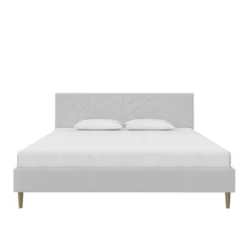Venus Tufted Upholstered Bed Gray Linen - Room & Joy -Homcom Crosley Shop GUEST ed4b5578 f97a 4ea0 b4d3 91a8ecaee1c6