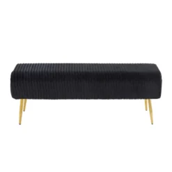 51" Marla Glam Pleated Bench - LumiSource -Homcom Crosley Shop GUEST ed5fe381 7337 405a be1f 87f3a897aef8