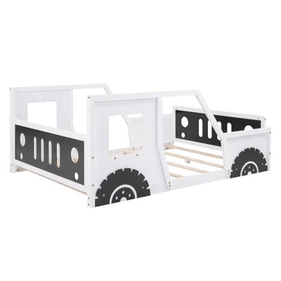 Full Size Classic Car-Shaped Platform Bed With Wheels - ModernLuxe 9 Full Size Classic Car-Shaped Platform Bed With Wheels - ModernLuxe - Image 7