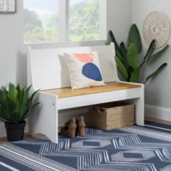 Large Merrill Back Rest Bench - Linon