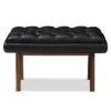 Baxton Studio Annetha Mid Century Modern Walnut Finished Wood Faux Leather Upholstered Ottoman Black -Homcom Crosley Shop GUEST ef0ba4c0 2f91 4ccf a815 c19c2fd56056