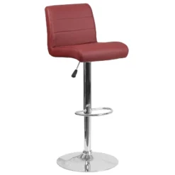 Emma And Oliver 2 Pack Contemporary Vinyl Adjustable Height Barstool With Rolled Seat And Chrome Base -Homcom Crosley Shop GUEST f1d2c05a 0ad9 4323 b41a 39fa8a66251e