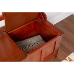 Misson Hall Tree With Storage Bench Walnut - Linon -Homcom Crosley Shop GUEST f27c4b77 a00a 4280 9861 fa6f765cf03e