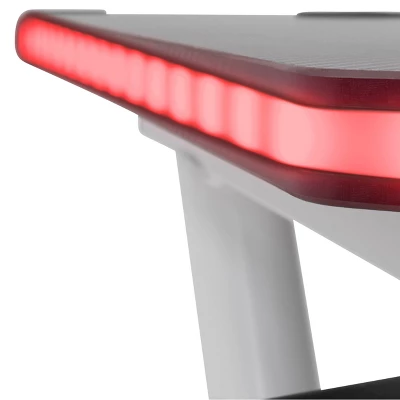 Icon PC Gaming Desk With Built-in Charging Station And LED Lights Black - SD Gaming 13 Icon PC Gaming Desk With Built-in Charging Station And LED Lights Black - SD Gaming - Image 11