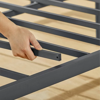 Maggie Metal Platform Bed With Upholstered Cushion Headboard - Mellow 7 Maggie Metal Platform Bed With Upholstered Cushion Headboard - Mellow - Image 5