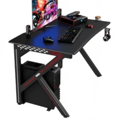 Costway Gaming Desk Gamers Computer Table E-Sports K-Shaped W/ Cup Holder Hook Home New -Homcom Crosley Shop GUEST f3fc2af8 bed1 4946 a6c5 f9539e40dd6d