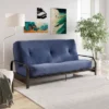 Full 8" Jayce Thermobonded High Density Polyester Fill Futon Mattress Blue - Room & Joy