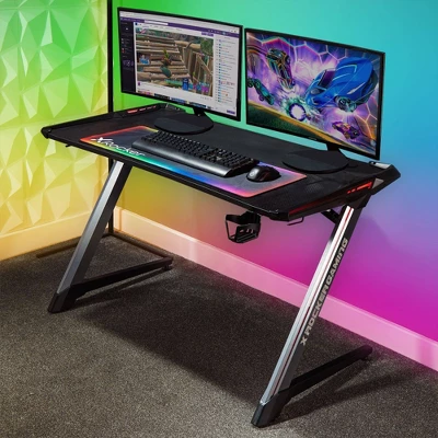 Lynx LED Gaming Desk Black - X Rocker 8 Lynx LED Gaming Desk Black - X Rocker - Image 6