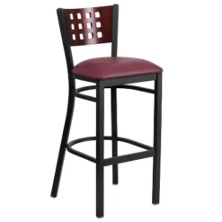 Emma And Oliver Black Decorative Cutout Back Metal Restaurant Dining Barstool -Homcom Crosley Shop GUEST f4c3d78d 5bd5 4ebe a76e 1ed1dc6dec0e 1