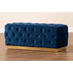 Corrine Velvet Fabric Upholstered And PU Ottoman Gold - Baxton Studio -Homcom Crosley Shop GUEST f5832bd3 3fcd 4b0b 8a6b 2067e1040eea